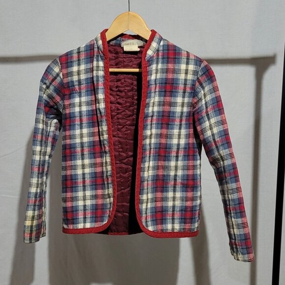 Niki jacket vintage plaid quilted cotton flannel 70s coat cabincore camp outdoor - Picture 6 of 14